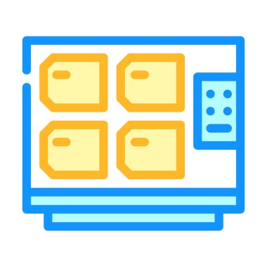 Graves duvar rengi ikon vektörü. Mezar duvarı tabelası. izole edilmiş sembol çizimi