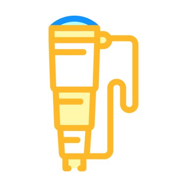 Spyglass korsan aracı renk simgesi vektörü. Spyglass korsan alet tabelası. izole edilmiş sembol çizimi