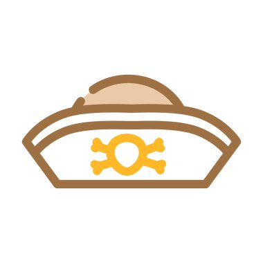 Korsan rengi simge vektörü. Korsan işareti. izole edilmiş sembol çizimi