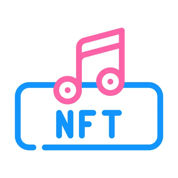 Nft Kolor Muzyki Wektor Ikony Nft Znak Muzyczny Odosobniony Symbol — Wektor stockowy