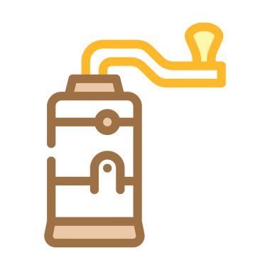 Baharat öğütücü renk ikonu vektörü. Baharat öğütücü işareti. izole edilmiş sembol çizimi