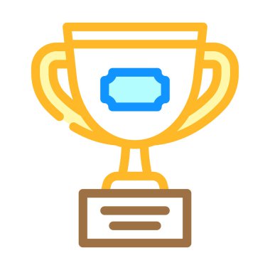 Kupa kabı renk ikonu vektörü. Kupa kupası işareti. izole edilmiş sembol çizimi