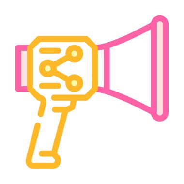 Bilgilerin ortam rengi vektör illüstrasyonunda yayılması