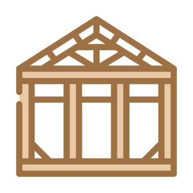 çelik yapı renk ikonu vektör çizimi