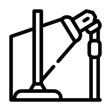 Dansçı bacak çizgisi ikon vektör çizimi için ekipman