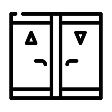 Tuvalet odası çizgisi ikonu vektör illüstrasyonu