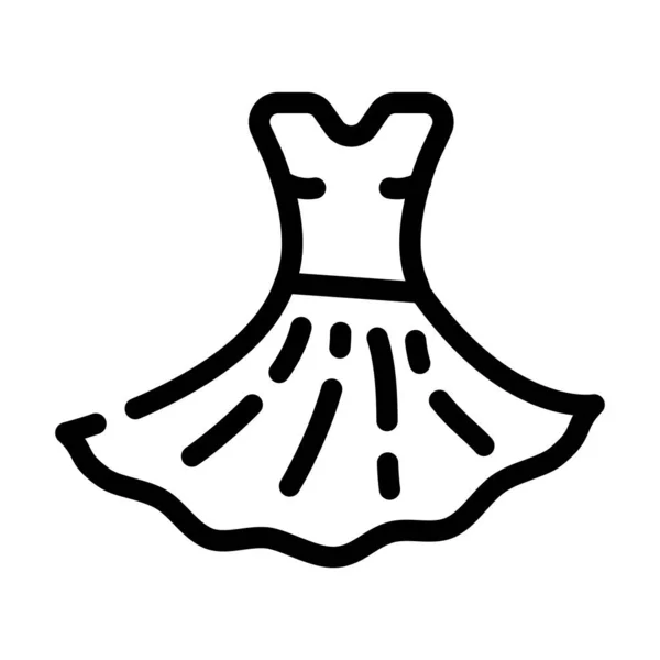 Dress dancer line icon vector illustration — Stock Vector