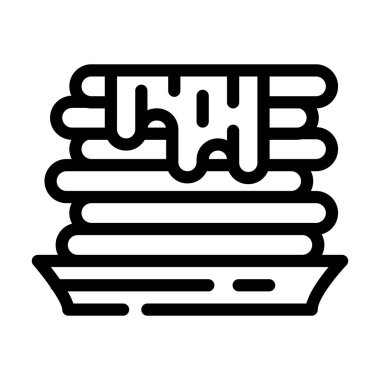 Reçel tatlı çizgisi ikon vektör illüstrasyonlu gözlemeler