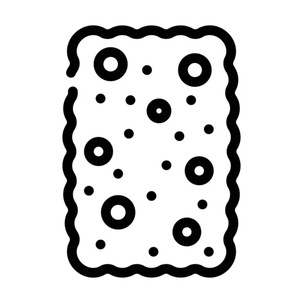 Cracker postre línea icono vector ilustración — Archivo Imágenes Vectoriales
