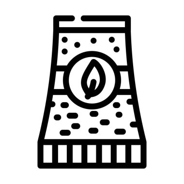 bio enerji santrali tüp hattı ikon vektör çizimi