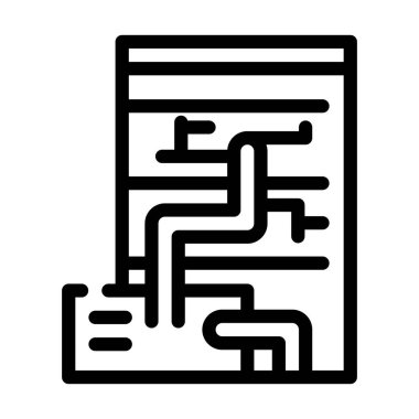 eko enerji şeması çizgisi ikon vektör çizimi