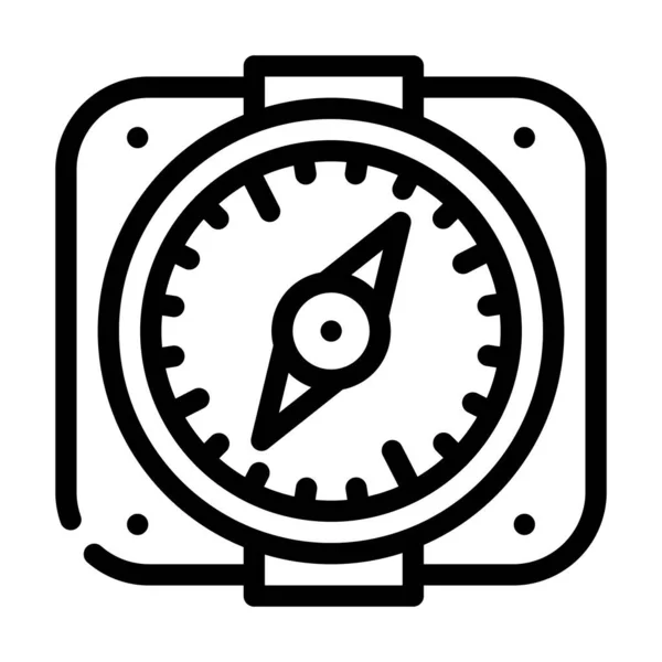 Kompass pirat linje ikon vektor illustration — Stock vektor