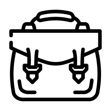 çalışan evrak çantası satır simgesi vektör illüstrasyonu