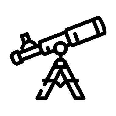 Modern teleskop çizgisi ikon vektör çizimi