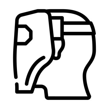 işçi kaynak çizgisi simgesi vektör çizimi