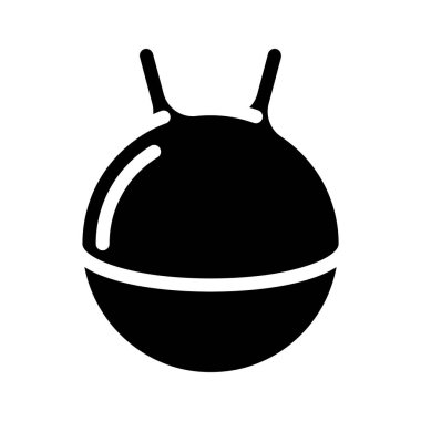 zıplayan dansçı eğitim aracı glyph vektör illüstrasyonu için küresel araç