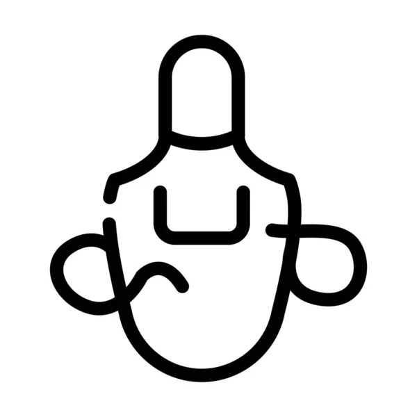 Welder apron line icon vector illustration — 스톡 벡터