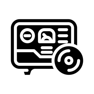 gaz metre yakıt göstergesi simge vektör illüstrasyonu