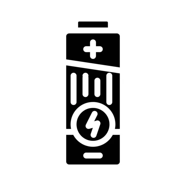 Elektrische Batterie Glyphen Icon Vektor Illustration — Stockvektor