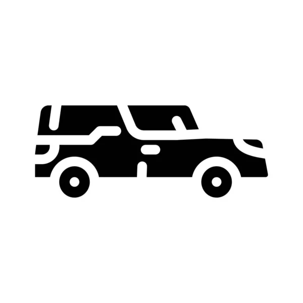 Funeral hearse glyph icon vector illustration — 스톡 벡터