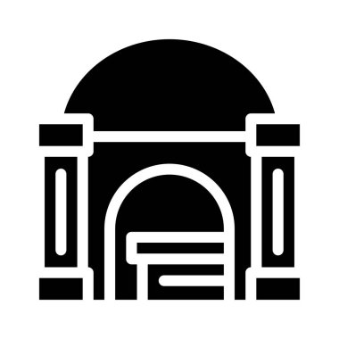 Cenaze kripti sembolü vektör illüstrasyonu