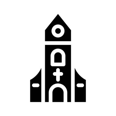 Hıristiyan kilisesi sembolü vektör illüstrasyonu