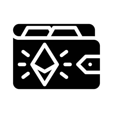 ethereum cüzdan sembolü vektör illüstrasyonu
