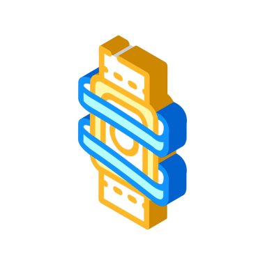 dijital aygıt dansçısı izometrik ikon vektör çizimi