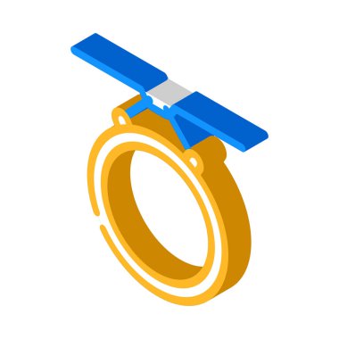 Eğitim dansı egzersizi izometrik ikon vektör illüstrasyonu ekipmanı