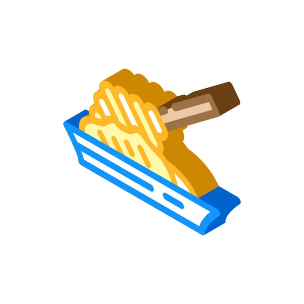 Honig Dessert isometrisches Symbol Vektor Illustration — Stockvektor