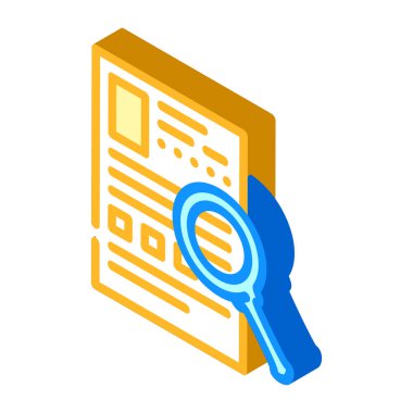 bilgi izometrik vektör illüstrasyonunu ara