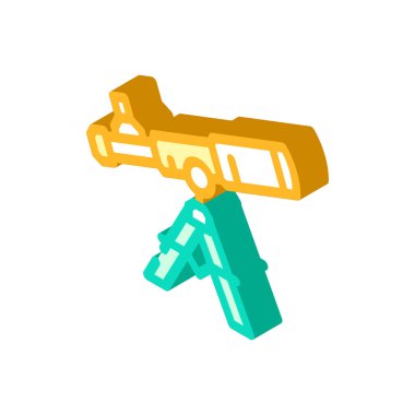 Modern teleskop izometrik vektör çizimi