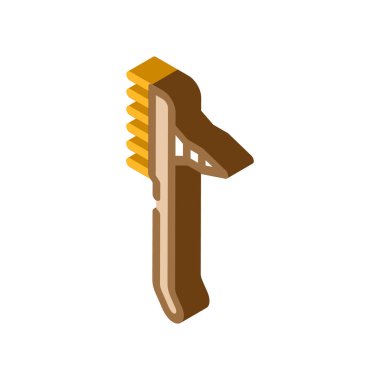 kaynak fırçası izometrik ikon vektör çizimi