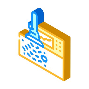 yüksek frekanslı ultrason izometrik ikon vektör çizimi