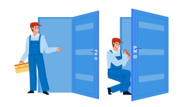 Çilingir Kapı Tamir ya da Kilit Vektörü Yükle