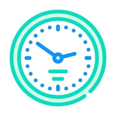 duvar saati renk ikonu vektör illüstrasyonu