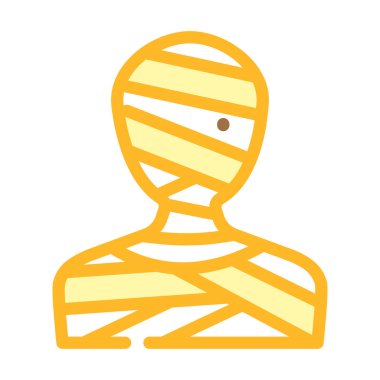 mumya fantezi karakteri renk ikonu çizimi