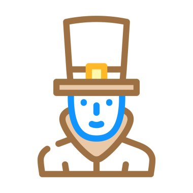 steampunk fantezi karakter renk vektör çizimi