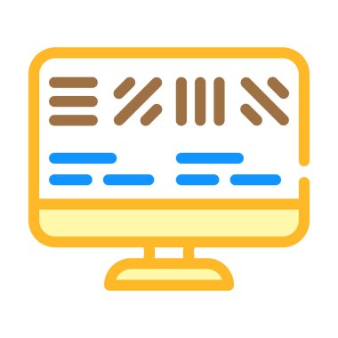 astigmatizm test göz bilimi renk ikonu çizimi