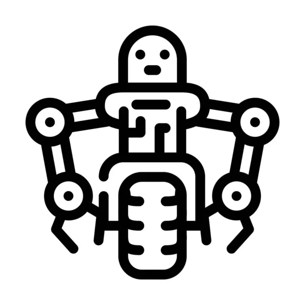 Moto roboter transport line icon vektor illustration — Stockvektor