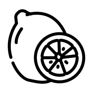 limon çizgisi ikonu vektör illüstrasyonu