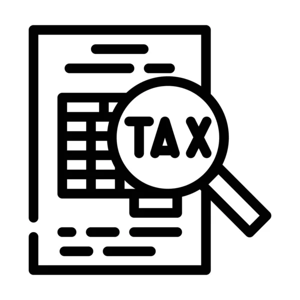 Searching tax line icon vector illustration — Stock Vector