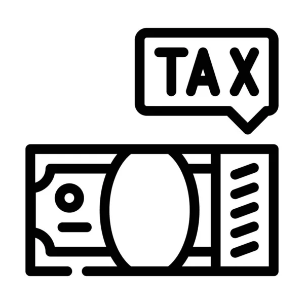 Cada dólar linha de imposto ícone vetor ilustração — Vetor de Stock