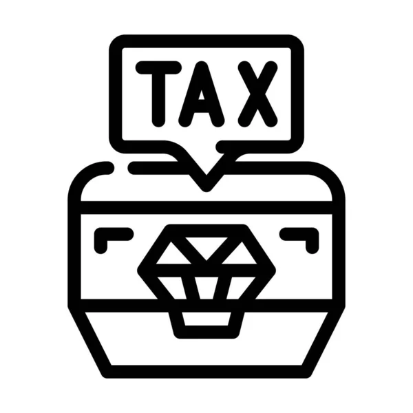 Jewelry tax line icon vector illustration — Stock Vector