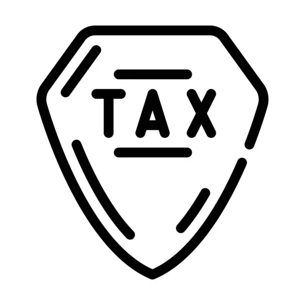 Απεικόνιση διανύσματος εικονιδίου φορολογικής γραμμής προστασίας — Διανυσματικό Αρχείο