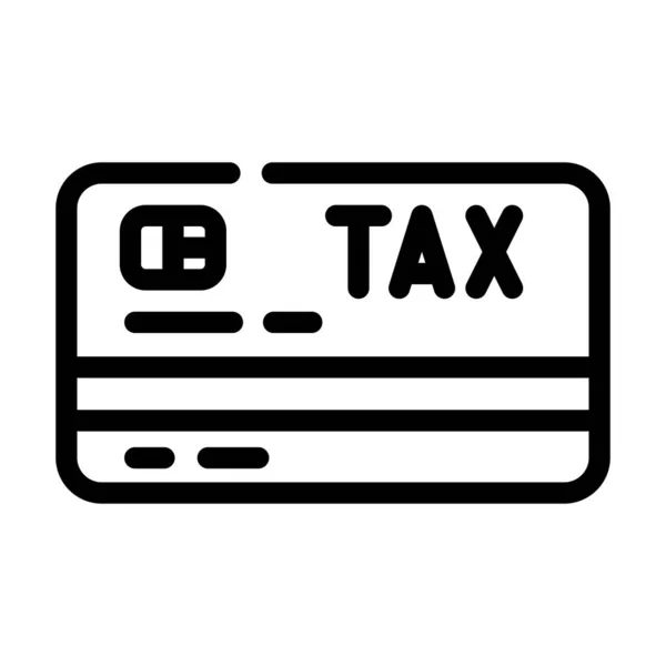 カードの税金の線のアイコンベクトルイラスト — ストックベクタ