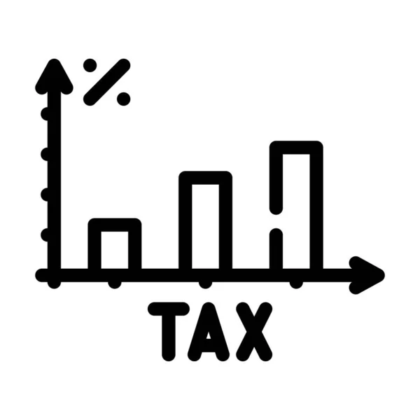 Prozentsatz Steuerzeile Symbol Vektor Illustration — Stockvektor