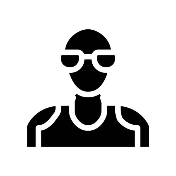 Illustration vectorielle d'icône de glyphe de personnage fantaisie invisible — Image vectorielle