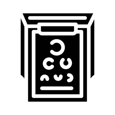 snellen tablo oftalmoloji sembolü vektör illüstrasyonu