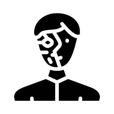 cyborg robot sembolü vektör illüstrasyonu